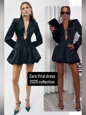 TREND ZARA NWT VIRAL PUFFBALL DRESS 
🚨FIRM PRICE NO DISCOUNT ON THIS DRESS